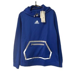 Adidas Blue Hoodie with White Logo